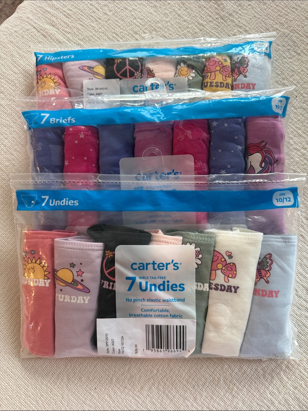 Carter's Girls 7-Pack Undies - Multicolor Days & Icons